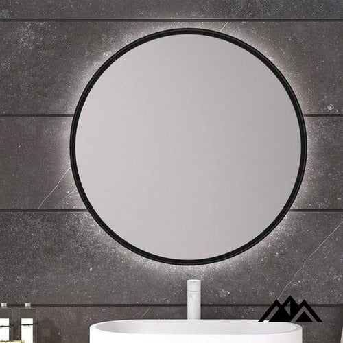 Round Mirror with PVC Frame and LED Light - 70cm 3