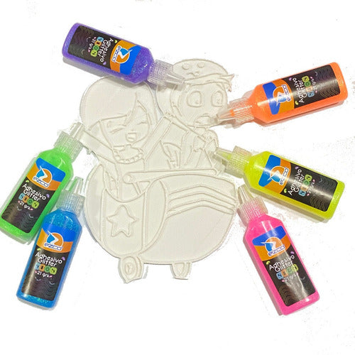 Vitró Maker with 6 Glitter Color Adhesives for Crafting x 4 46