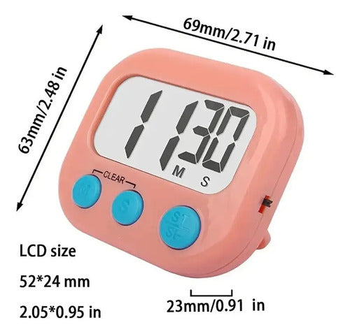 Kitchen Timer with Alarm and Magnet - Digital Cooking Stopwatch 4