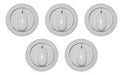 Coventry WH FULL MG White Kitchen Knob Set - 5 Units 0