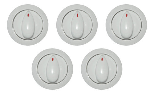 Coventry WH FULL MG White Kitchen Knob Set - 5 Units 0