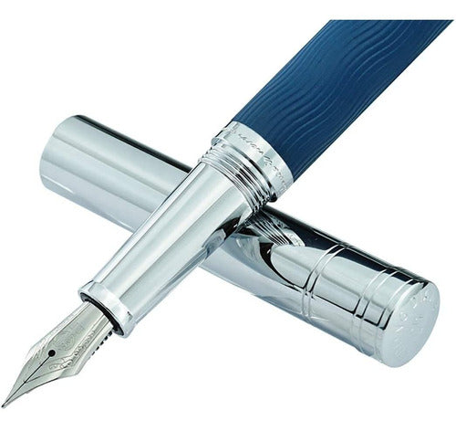 Asvine Fountain Pen | Extra Fine Nib | Blue Case 0