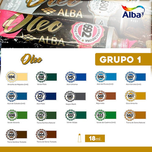 Alba Professional Oleo 18ml Group 1 Complete Set 0