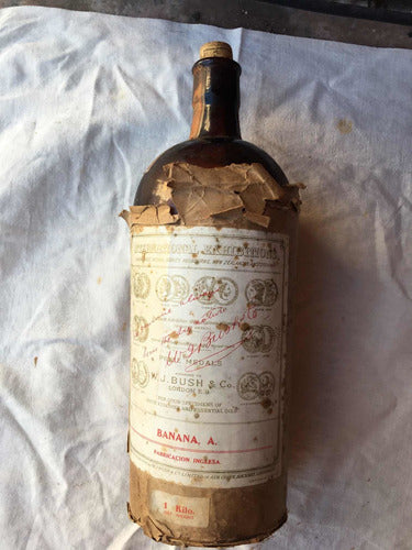 Antigua Botella Inglesa Extracto De Banana Circ 1920 0