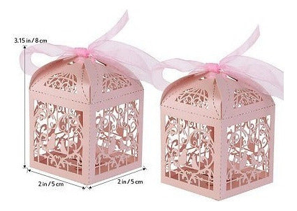 ULTNICE 50 Pc Love Heart Laser Cut Gift Candy Boxes 5