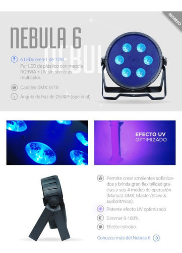 Tacho Proton LED Nebula 6 RGBWA+UV DMX 6 in 1 Offer !!! 1