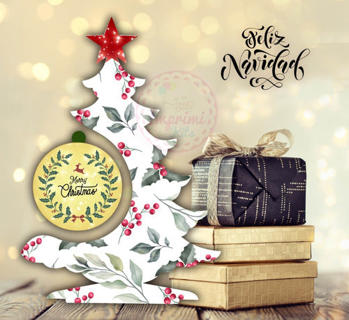 Imprimi Kits Plantillas Para Sublimar Arbolitos De Madera Navidad Mockup 5