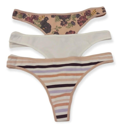 Sol Y Oro Pack of 3 Cotton G-String Panties with Gift Box - Lenceria Bandida 7