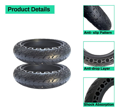 Esckw 2 Solid Tires for Xiaomi M365 Pro/Gotrax GXL V2 Electric Scooter 1