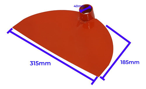 TF Azada Mendocina Nº2½ Acero Templado 31,5cm Con Cabo 1,35mts 2