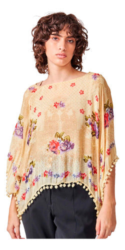 Spiga 31 Blusa Grande Poncho Mujer Playa Mayor Set X6 #15044 0