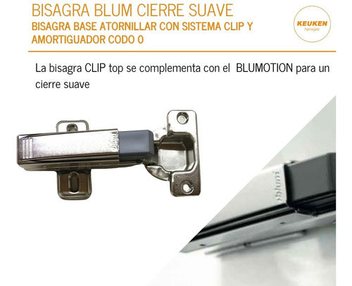 Bisagra Clip Top Blumotion Cierre Suave Blum Codo 0 1