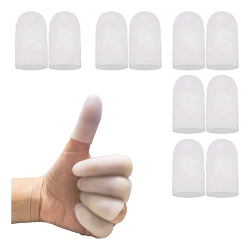 Protetores De Dedo Kris-kikomy Gel Finger Caps Silicone 10 U 0