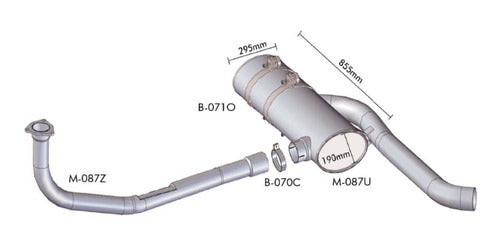 Tubo Saida Motor P/mercedes Benz 1620 99 En Adelante C 1