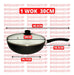 Ceramic Cookware Set 6pcs: Wok, 3 Frying Pans, Skillet, Non-Stick 4
