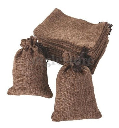 Burlap Bags - 20 Piece Set with Drawstring 0