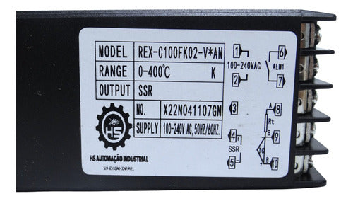 Controlador Temperatura Rex-c100-ssr-r  Saída Ssr Estado Sol 3