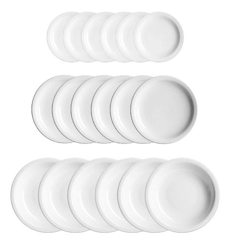 Verbano Juego Vajilla Porcelana Plat Playo Hondo Postre X6 1