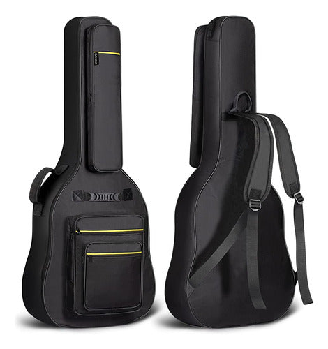 Cahaya 44 Pulgadas Guitar Bag Multi-pockets Para Jumbo Y Dre 0