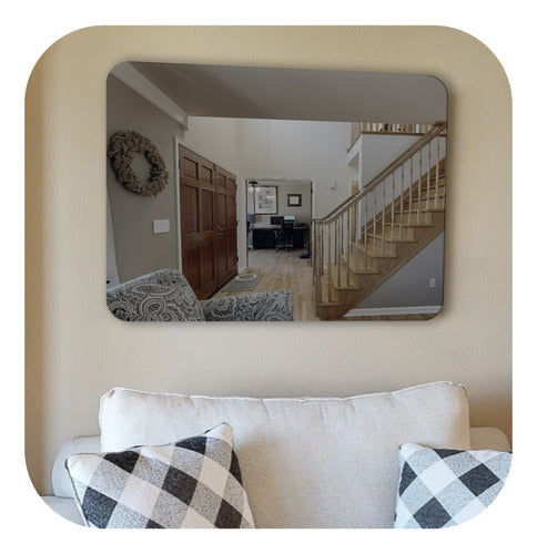 Rectangular Gray Mirror with Polished Edges 60x80 cm 3