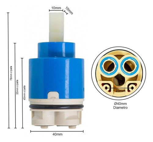 Cartridge for 40mm Single Lever with Diverter 1