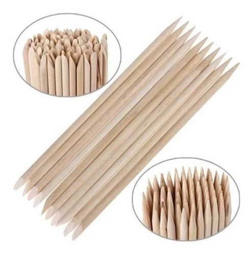 Orange Wood Sticks x 12 for Cuticle Nails Ydnis 2