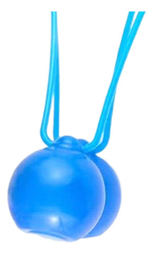 Brinquedo Mini Clackers Balançar Bolas Em Uma Corda Azul 2