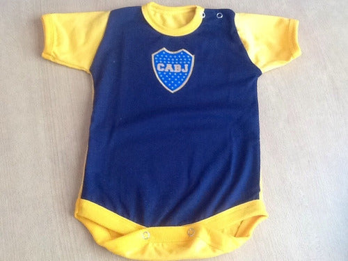 Boca Juniors Baby Cap and Short Sleeve Bodysuit Set 1