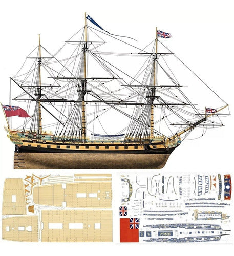 Barco Hms Bellona - Jpg Papercraft (Retirar X Domicilio) 0