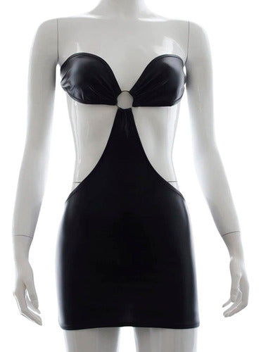 Different Touch Sexy Vinyl Strapless Adjustable Dress Lingerie Women 1