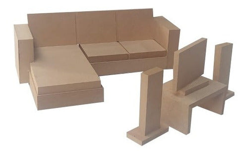 Muebles Para Casa De Muñecas Infantil Niña Madera Fibrofacil 4