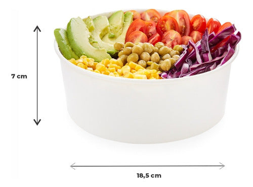 Ensaladeras De Polipapel De 50oz Con Tapa * 120 Unidades. 2