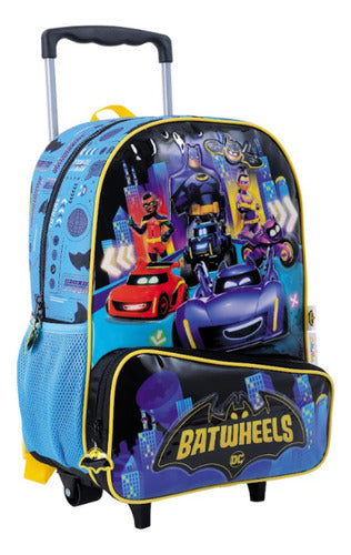 Wabro Mochila Con Carrito Batwheels Multipersonajes 16 Pulgadas 1