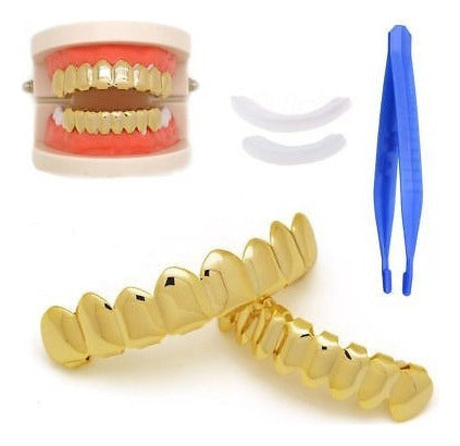 Bling Cartel 14K Grillz Finished in Gold Eight 8 Upper and Lower Teeth 1