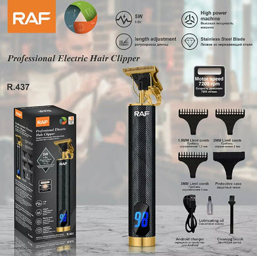 Raf Hair Clipper Beard Trimmer R.437 + Accessories 5