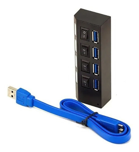 Hub Usb Extensor Regua Plug And Play Speed Switch Led 1tb 0