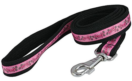 Dogs My Love Cotton Fabric Dog Leash 4.5 Feet Long 1 Inch Wide 2