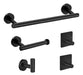 Tudoccy 5-pieces Matte Black Bathroom Hardware Set Sus304 Ac 0