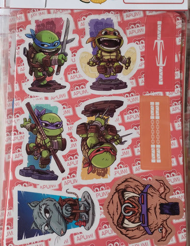 Pack Stickers Las Tortugas Ninja Tmnt Calcomanias Apum 2