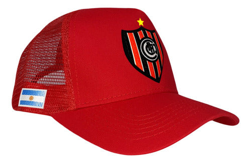 Mdt Cap Premium Chacarita Juniors Trucker Hat with Emblem 1