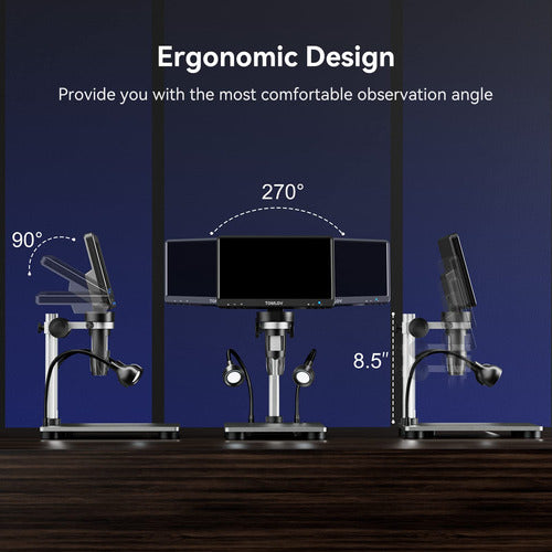 Microscopio Digital Lcd De 18 Cm 1200x Lupa 1080p 12mp Para 5