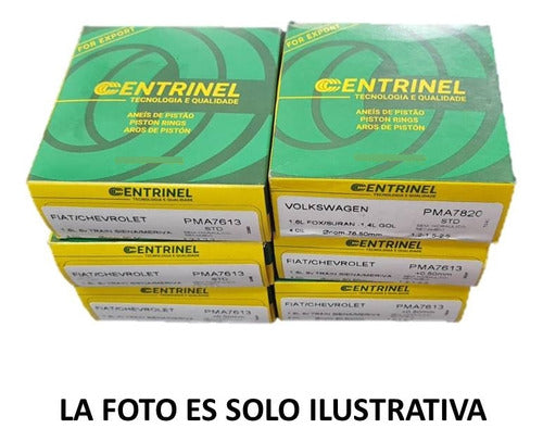 Centrinel Semi Hydraulic Piston Rings Set for Chevrolet Corsa 1.6 Aveo 0