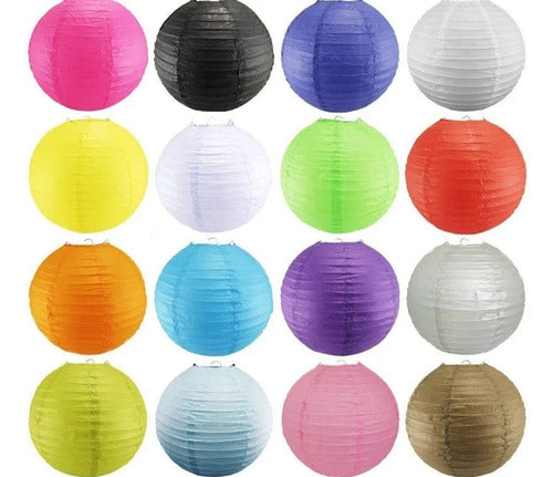 Pack of 5 Chinese Paper Lanterns 30cm - Assorted Colors 0