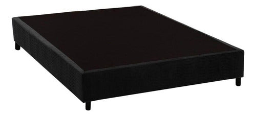 Cama Box Casal Suede Preto (128x20)costa Rica 0