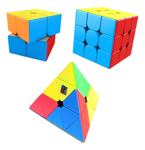 Qiyi Rubik's Cube Economic Pack 2x2 + 3x3 + Pyraminx Meilong 0