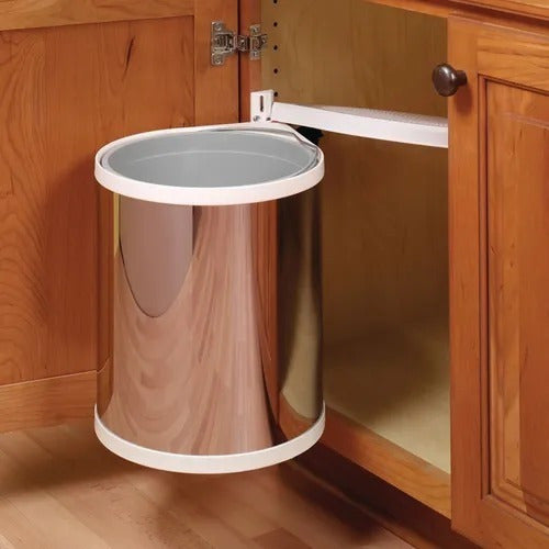 Rotech Stainless Steel Round Waste Bin for Door - 9L 1