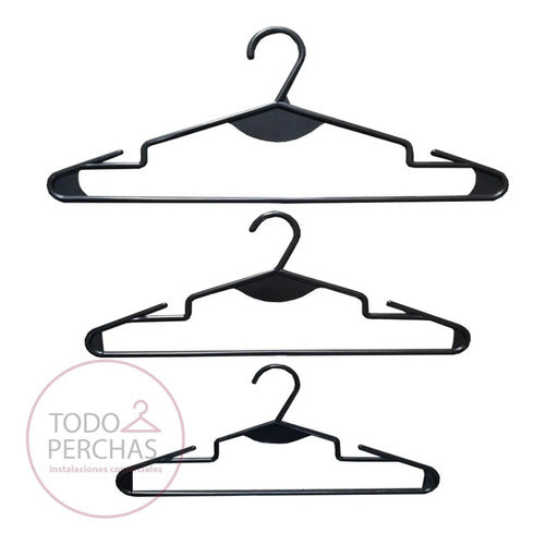 TodoPerchas 100 Plastic White Hangers with Spring Clips 31 cm 7