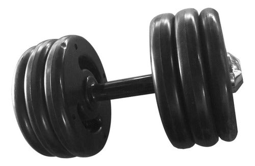 Dumbbell Injetado Pegada Emborrachada Academia Fitness 20kg 0