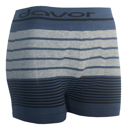 Davor Pack X4 Men's Seamless Cotton Striped Boxer 1