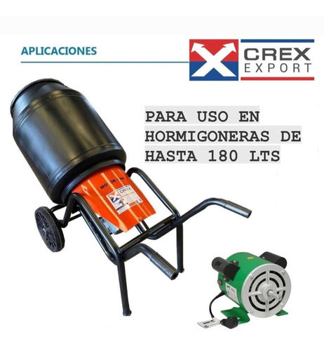 Motor Daf 1hp Para Hormigonera Trompito + Polea + Correa A33 6